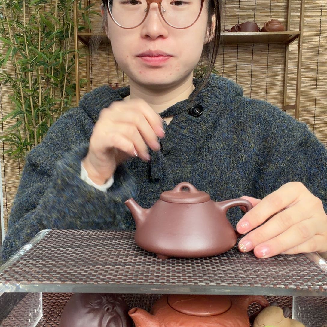紫砂茶壶中槽清石瓢办公杯没礼盒微瑕20CC左右