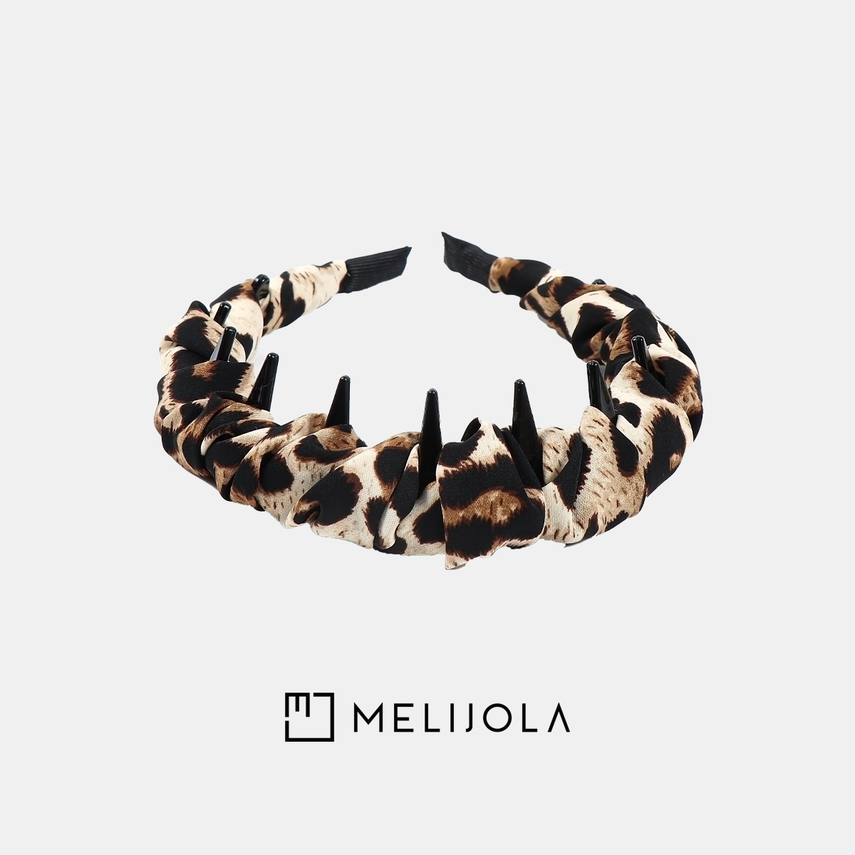 豹纹光面原创设计女简约欧美风发箍日韩小香风头饰手工复古