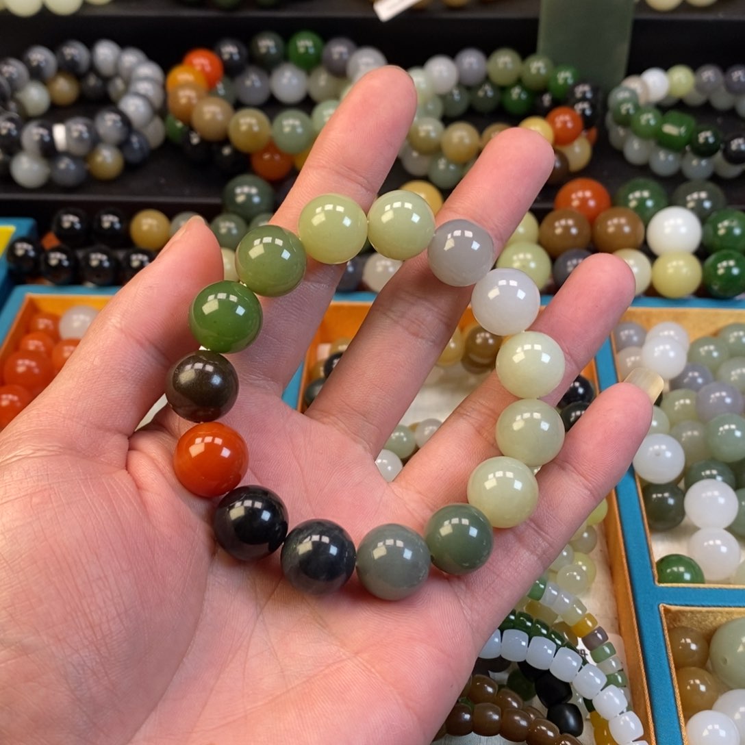 和田玉手串未镶嵌卡14福利多宝