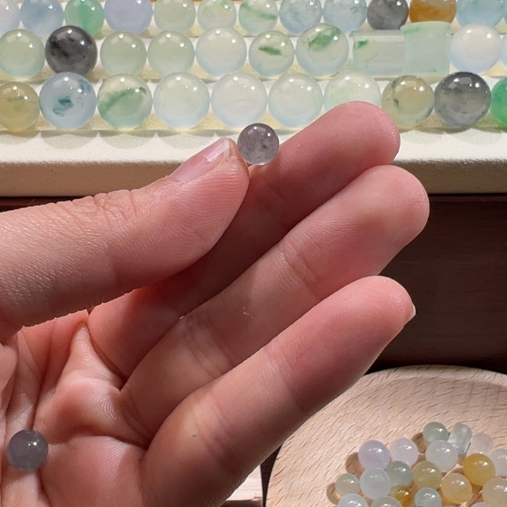 翡翠散珠天然缅甸翡翠A货6.6