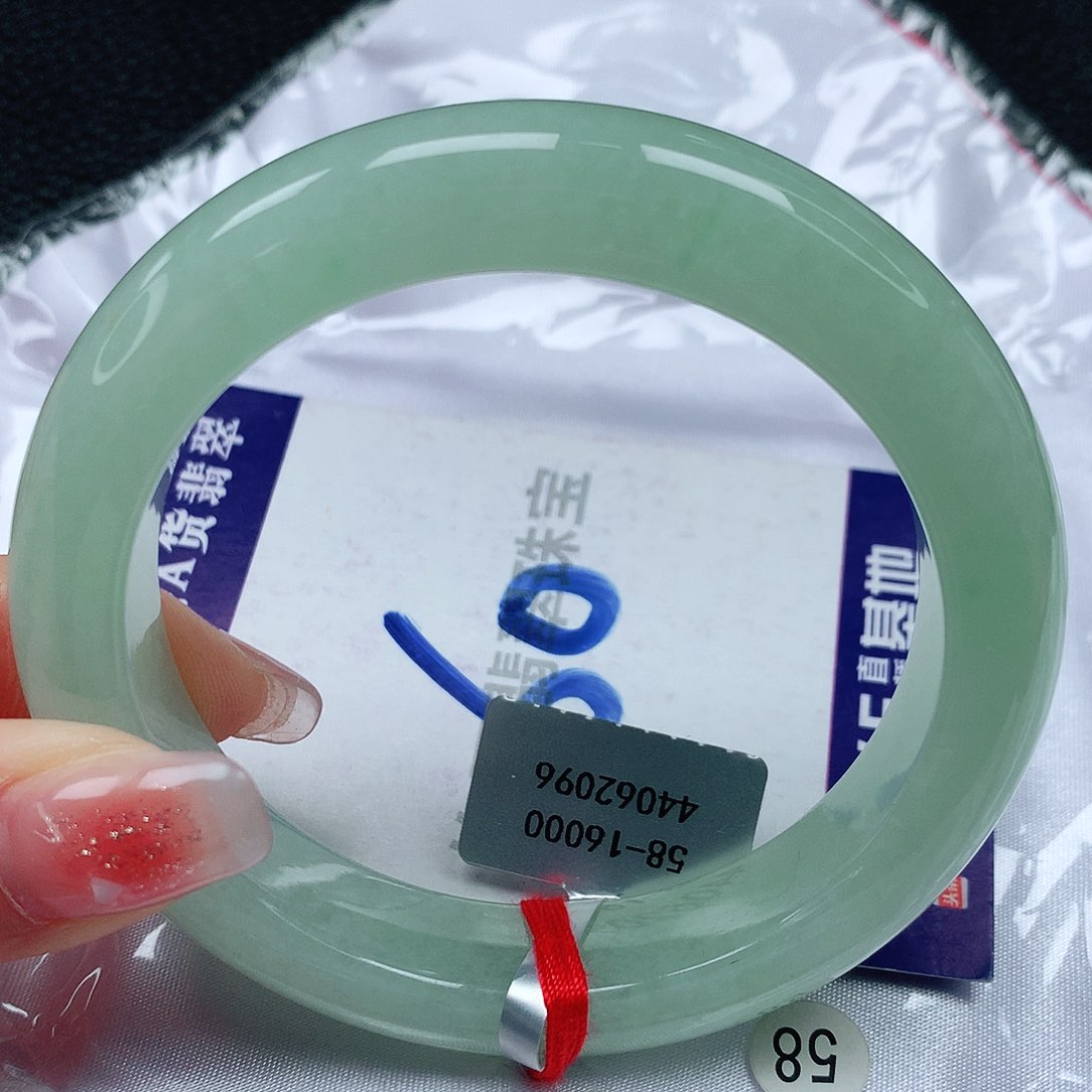 翡翠手镯未镶嵌缅甸天然a货翡翠58