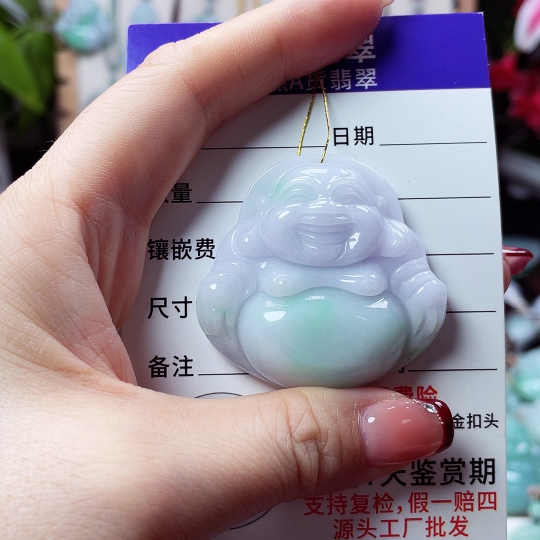 翡翠未镶嵌颈饰佛公17