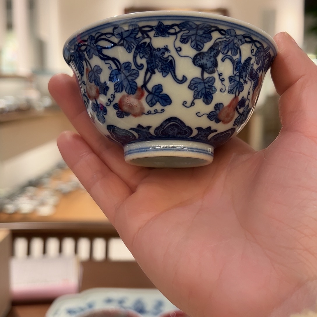 微瑕臻玉古坊原矿青花釉里红