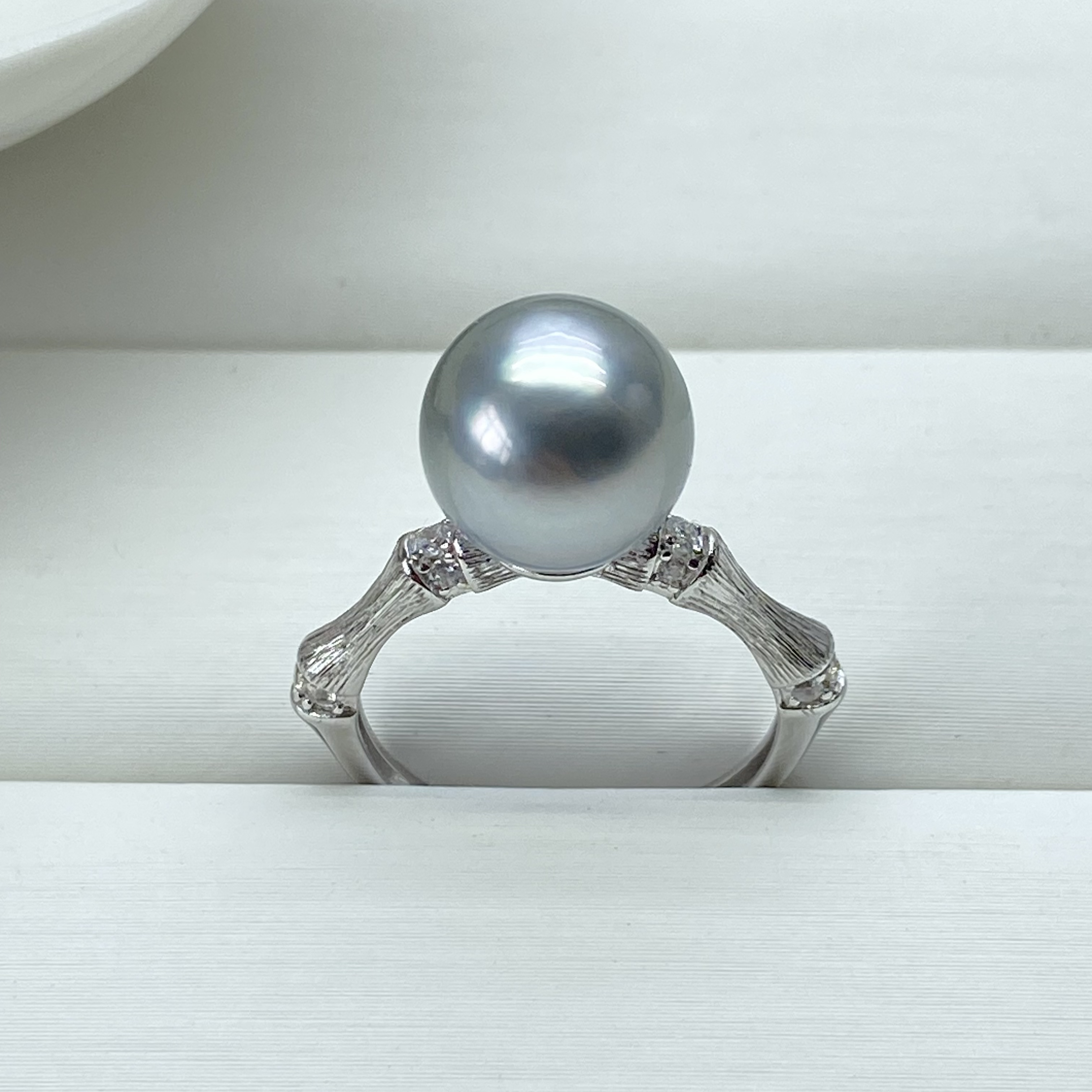 琪心海水大溪地黑珍珠戒指10-11