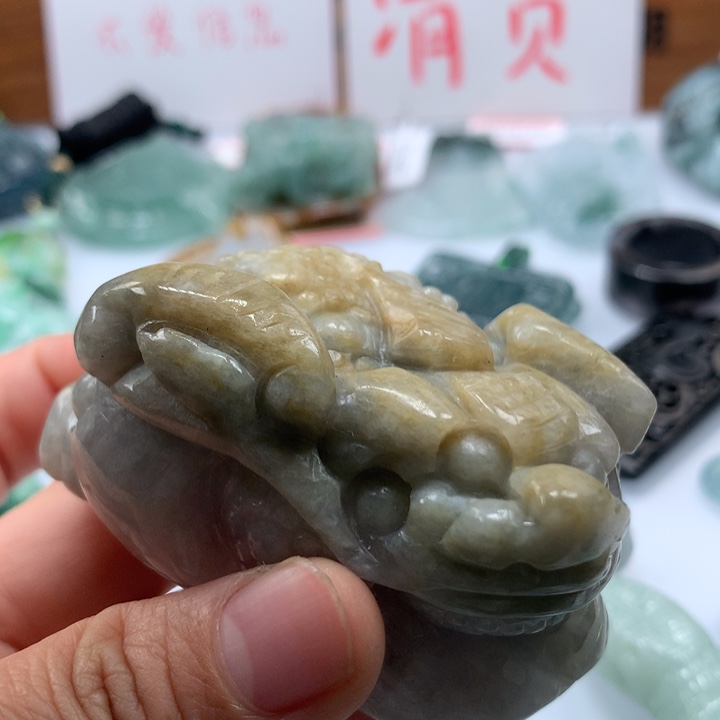 翡翠颈饰未镶嵌保真天然A货翡翠