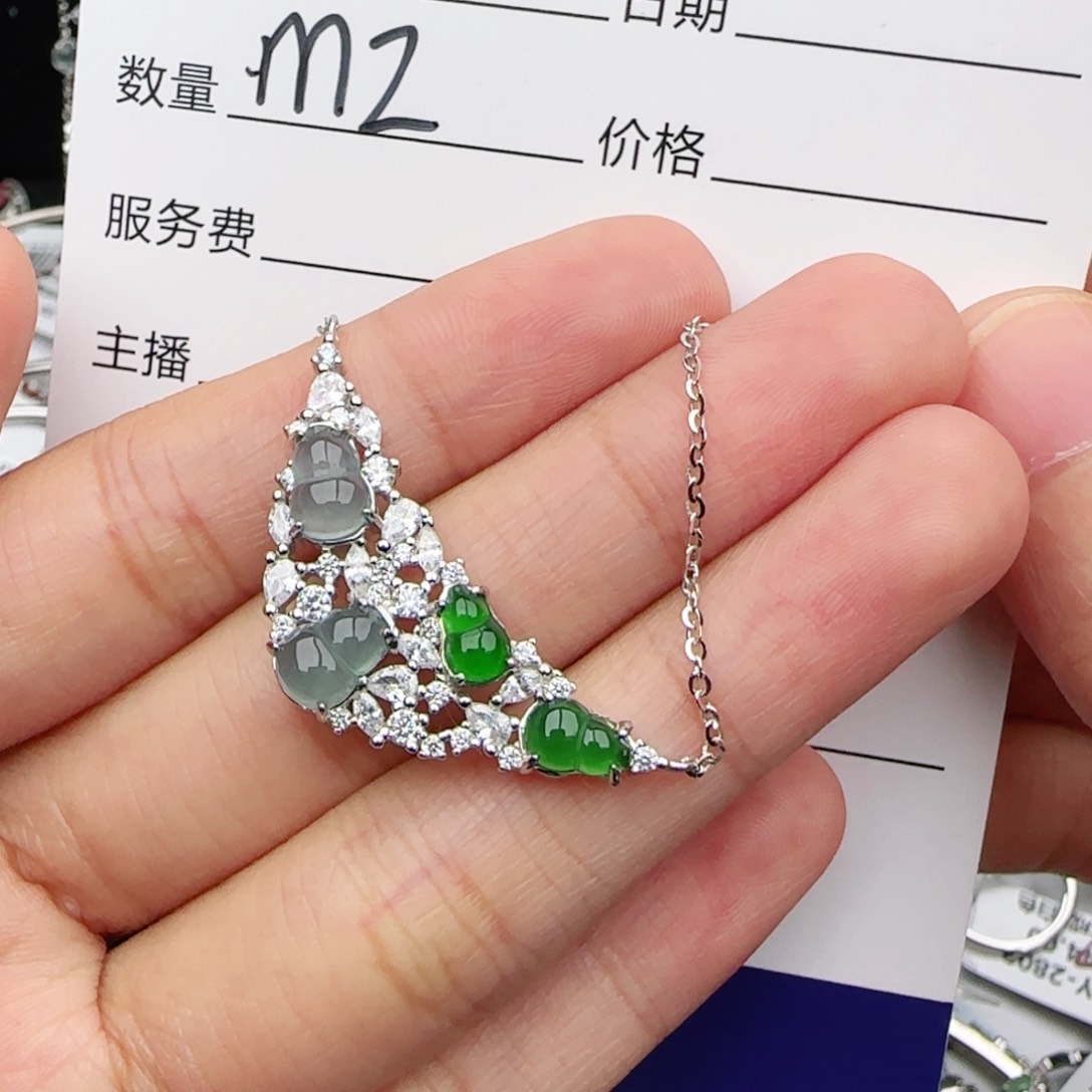 翡翠戒指银S925镶嵌戒指