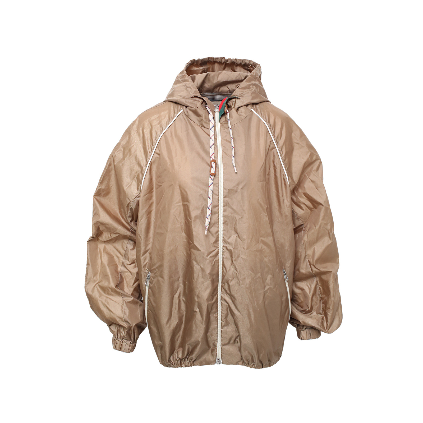 99新 GUCCI/古驰  卡其色 锦纶 冲锋衣外套 P205336706