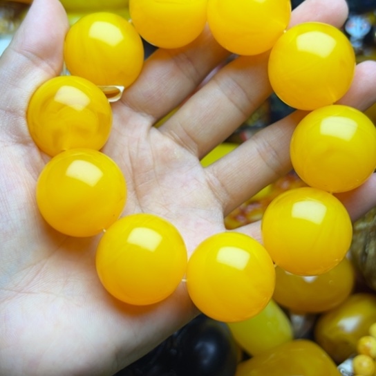 未镶嵌琥珀手链蜜蜡