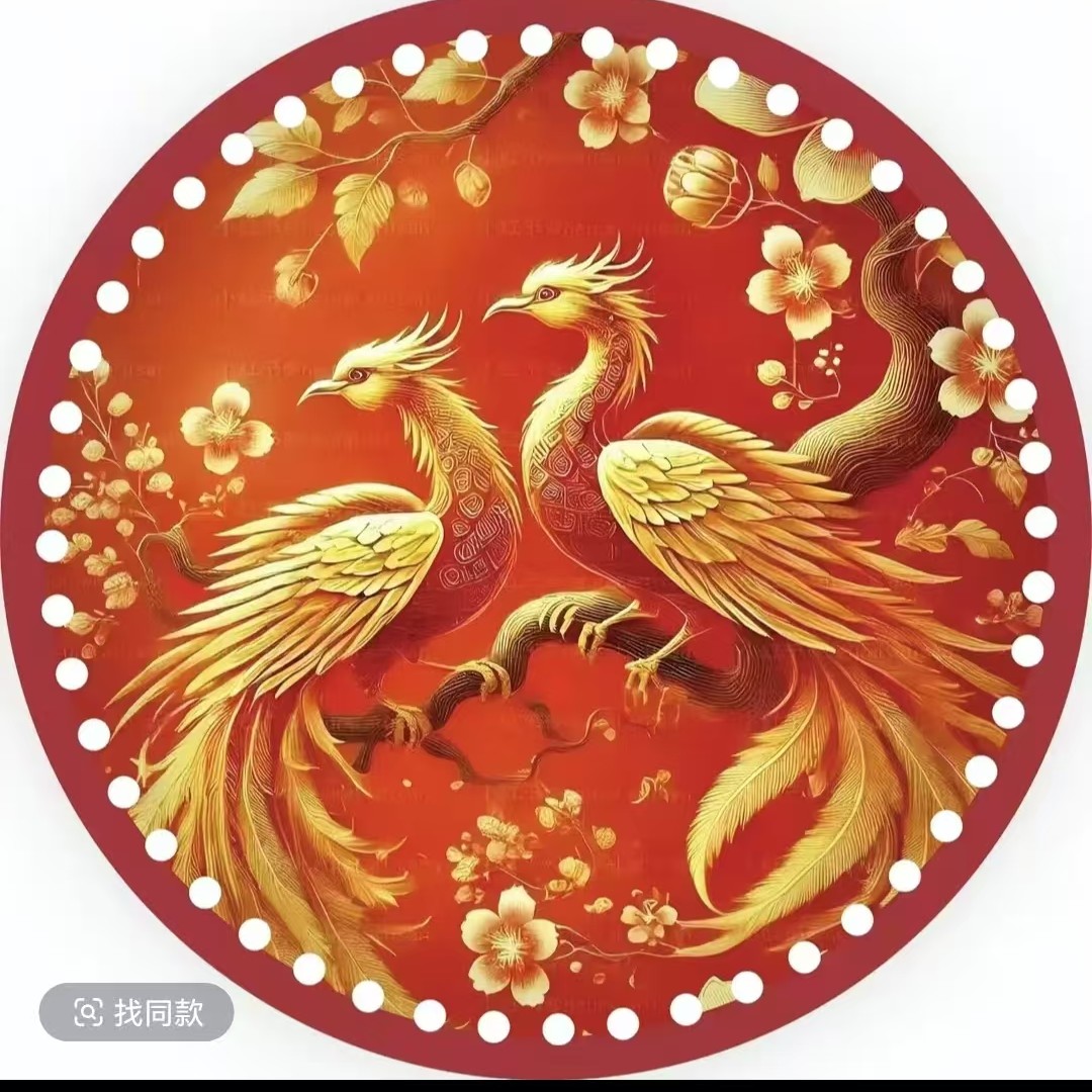 英子家25厘米（5张起拍厚度3.2）圆形双面印花打孔亚克力印花板