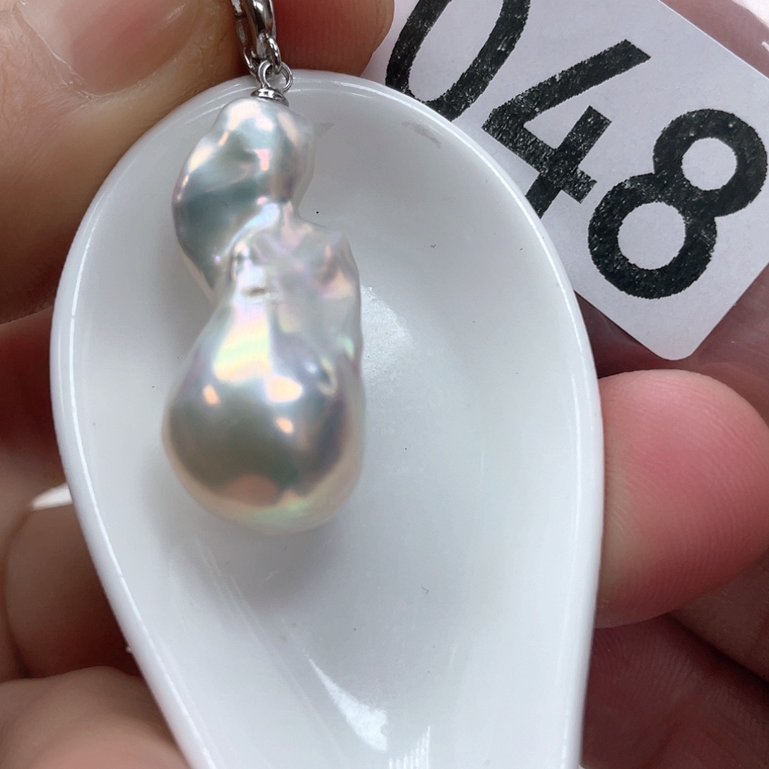 淡水珍珠颈饰银S925镶嵌