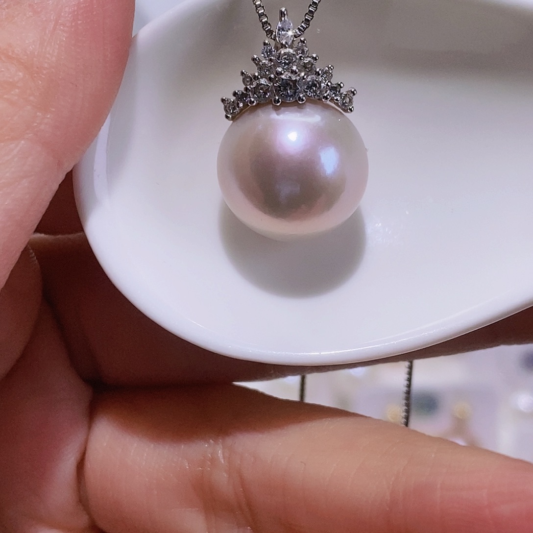 淡水珍珠颈饰银S925镶嵌