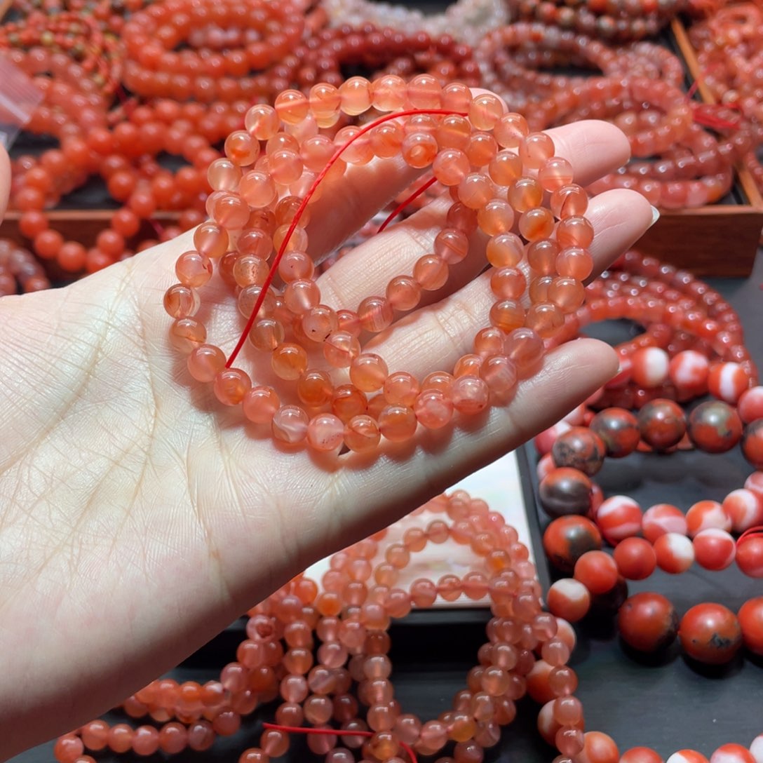 南红玛瑙手链未镶嵌