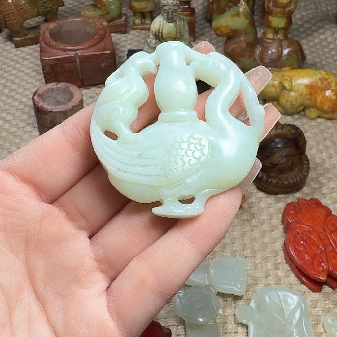 白玉菩提吊坠挂件
