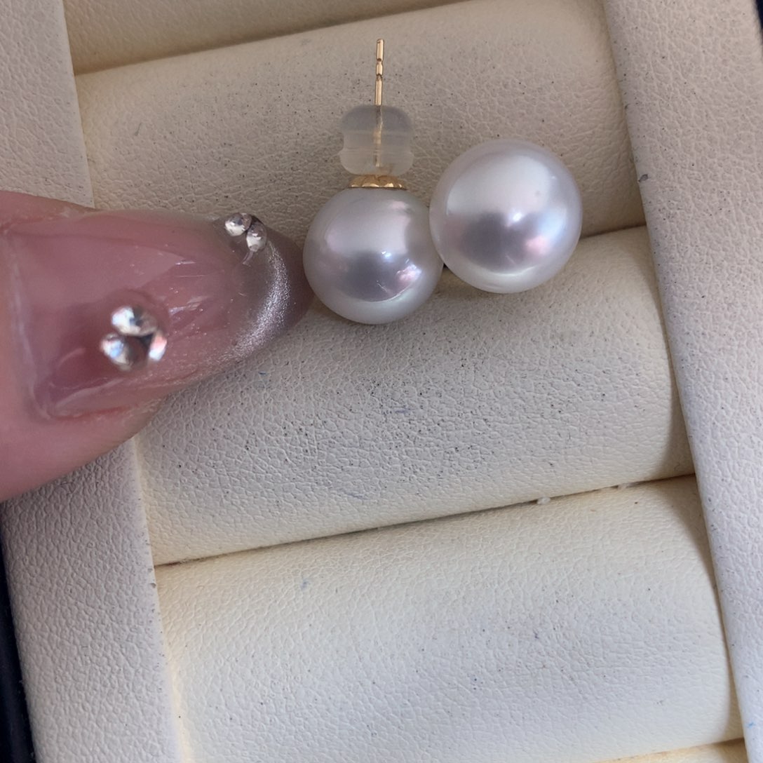 海水珍珠耳饰18K金镶嵌