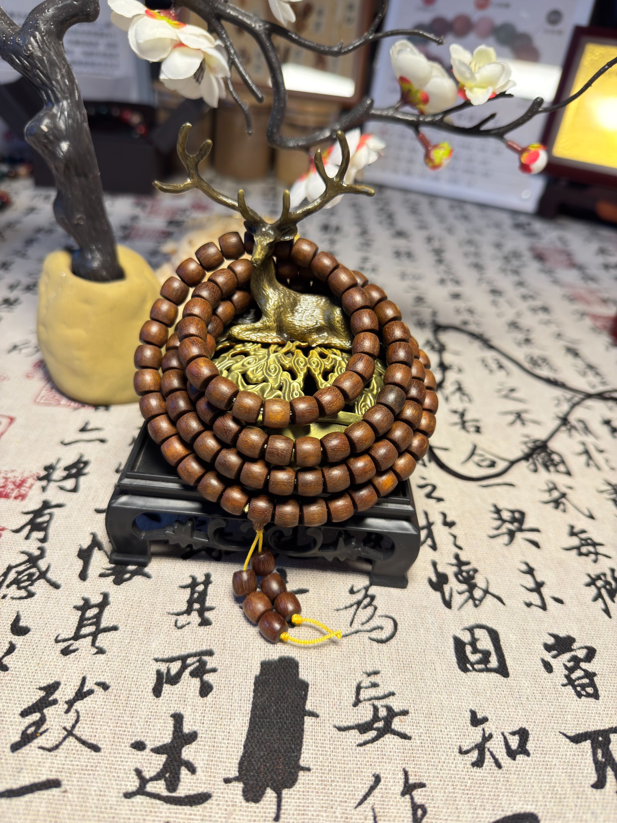 【蕹雅】多圈8*9*108颗富森天然好料男士随形饰品