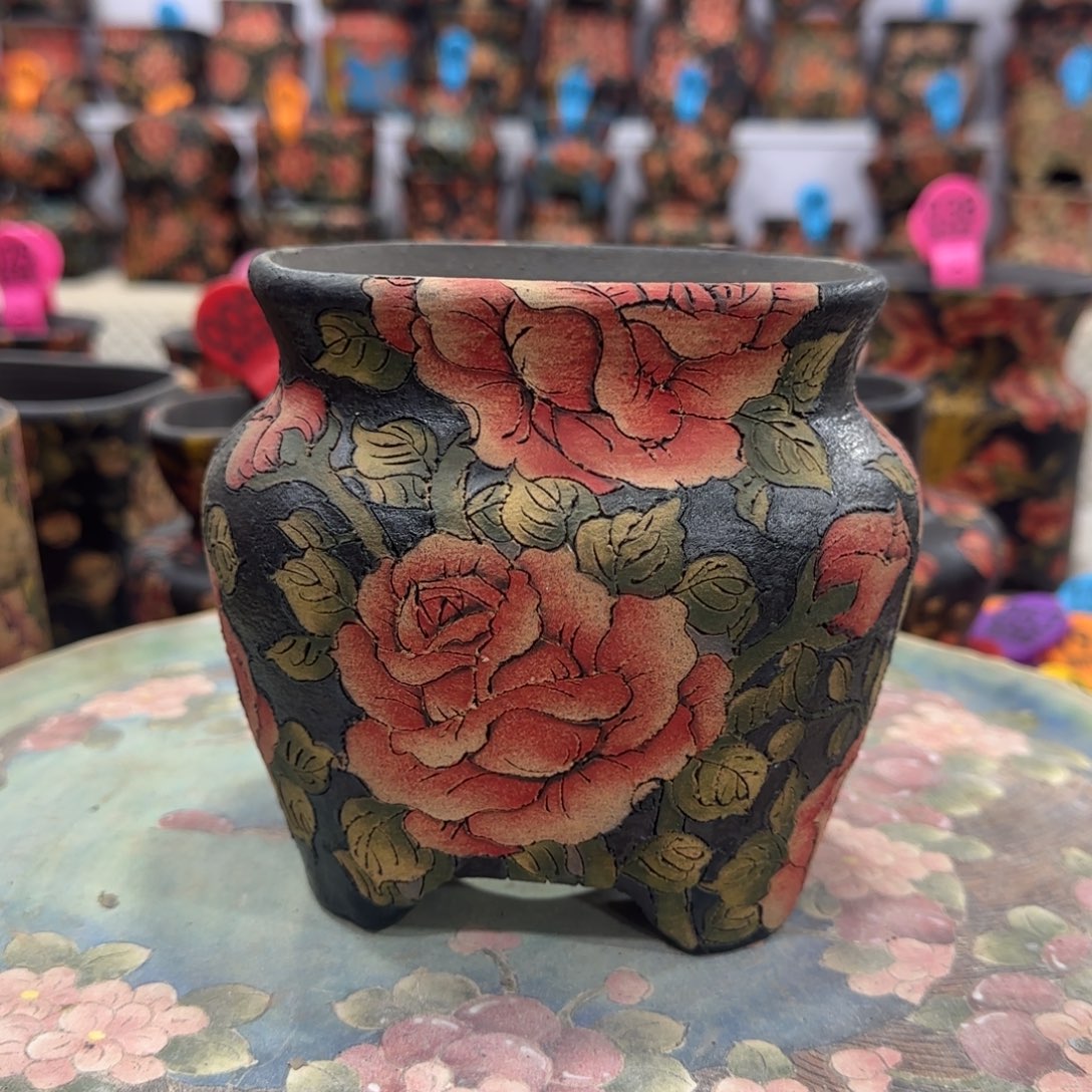 花盆紫砂精品多肉手绘花盆