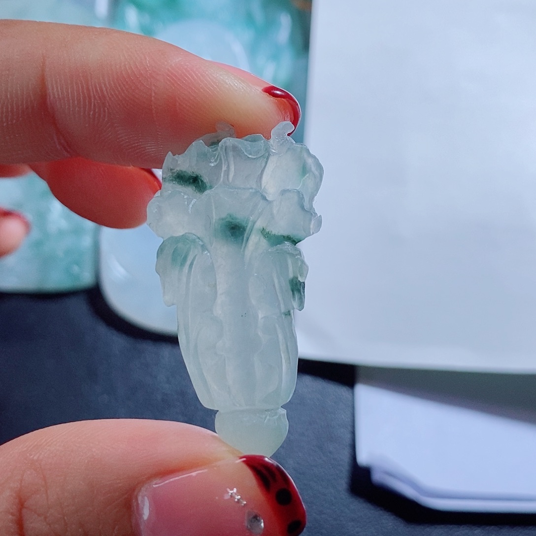 定制翡翠未镶嵌毛货不支持退货下单需确认抛光