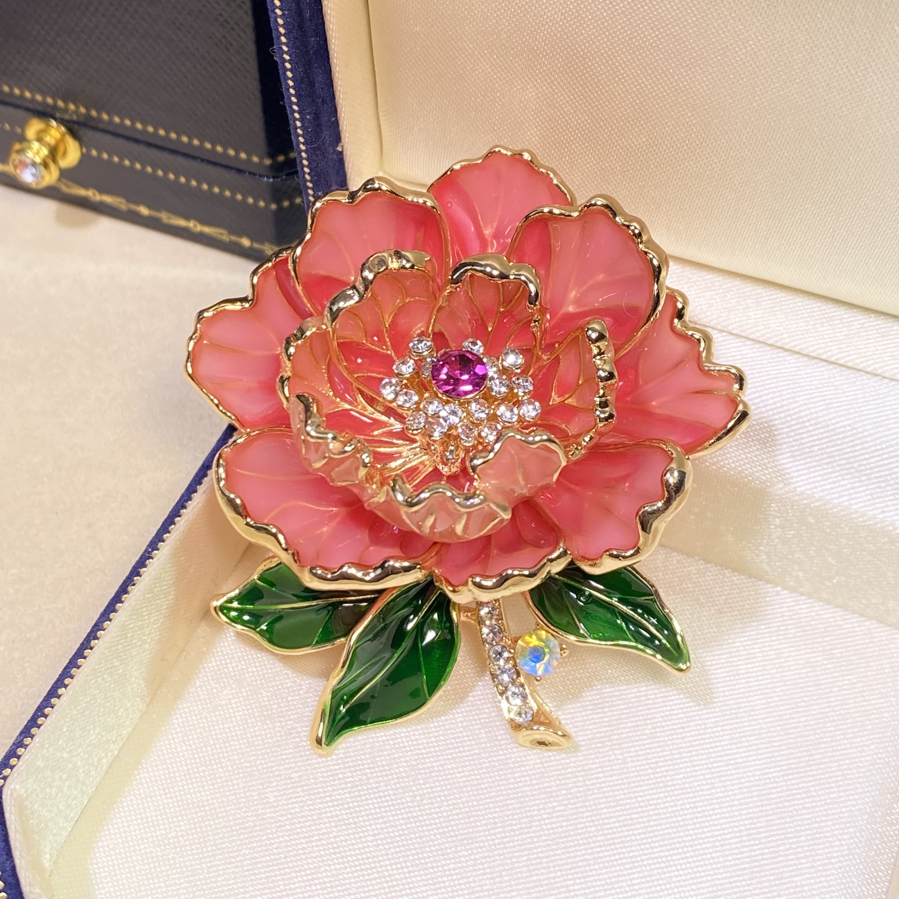 合金胸针 【花开富贵】轻奢时尚百搭国风高档春夏新款胸花复古6016