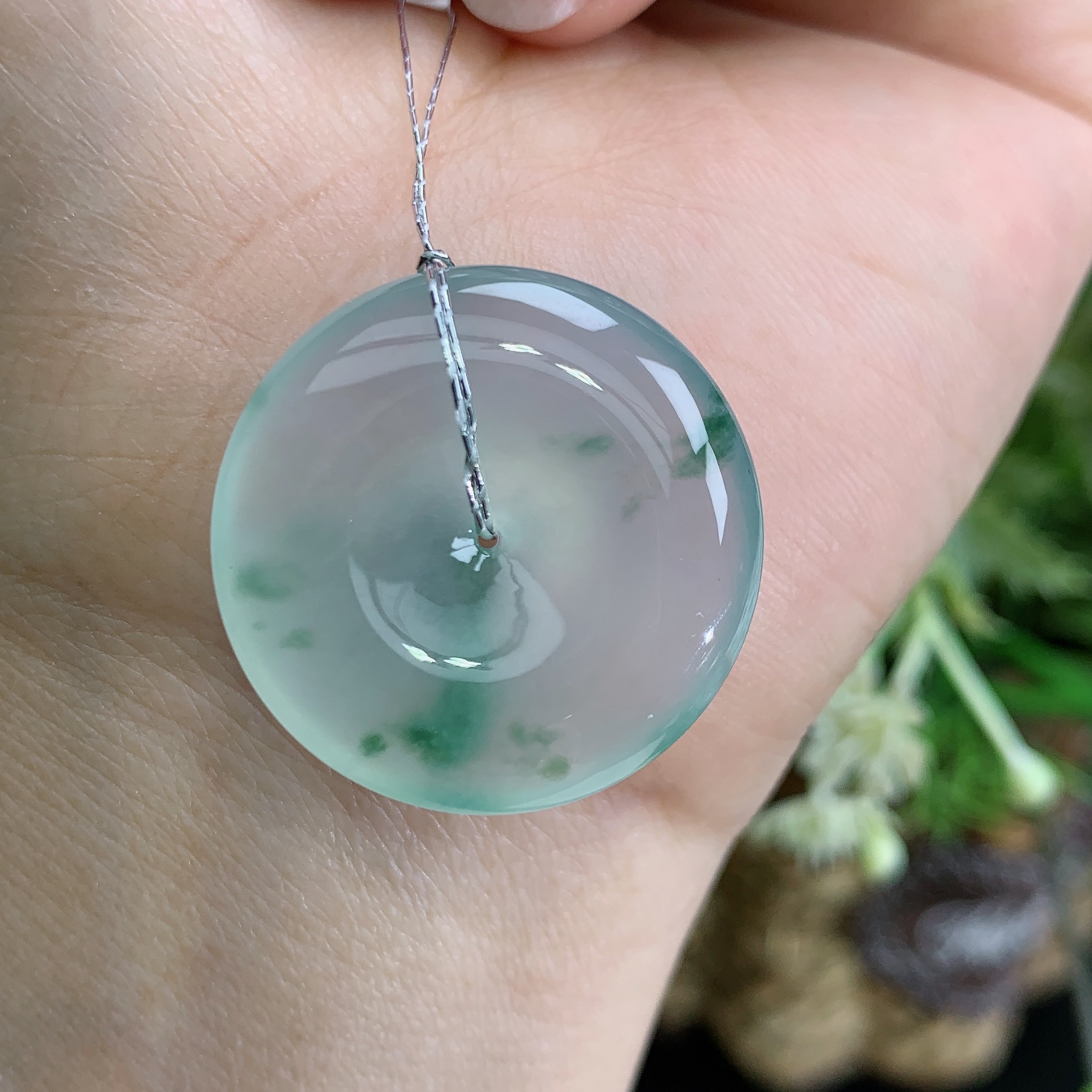 缅甸天然翡翠A货高冰起光飘花精品平安吊坠龙尺寸26.3/6.2mm