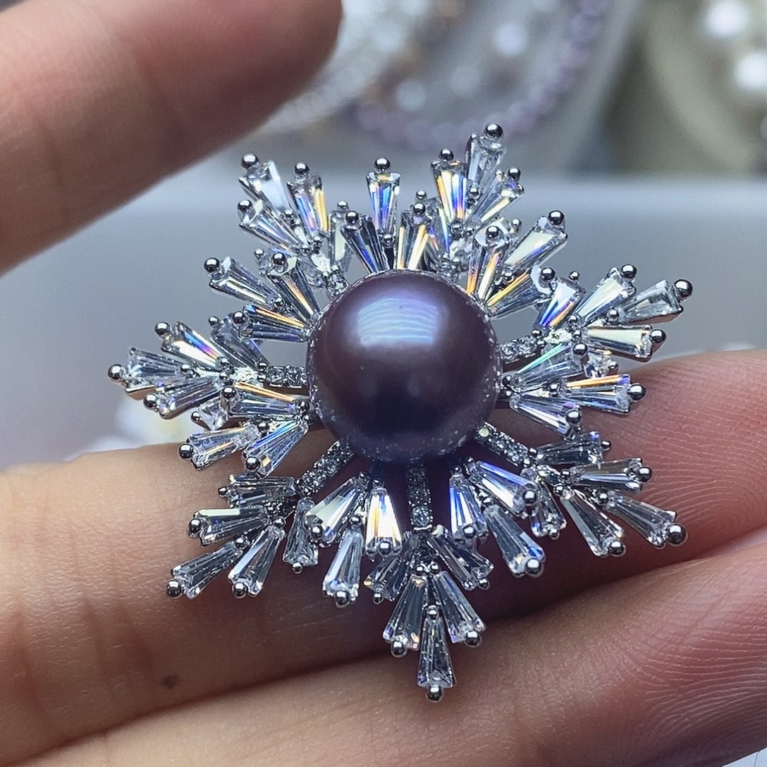 淡水珍珠胸针未镶嵌