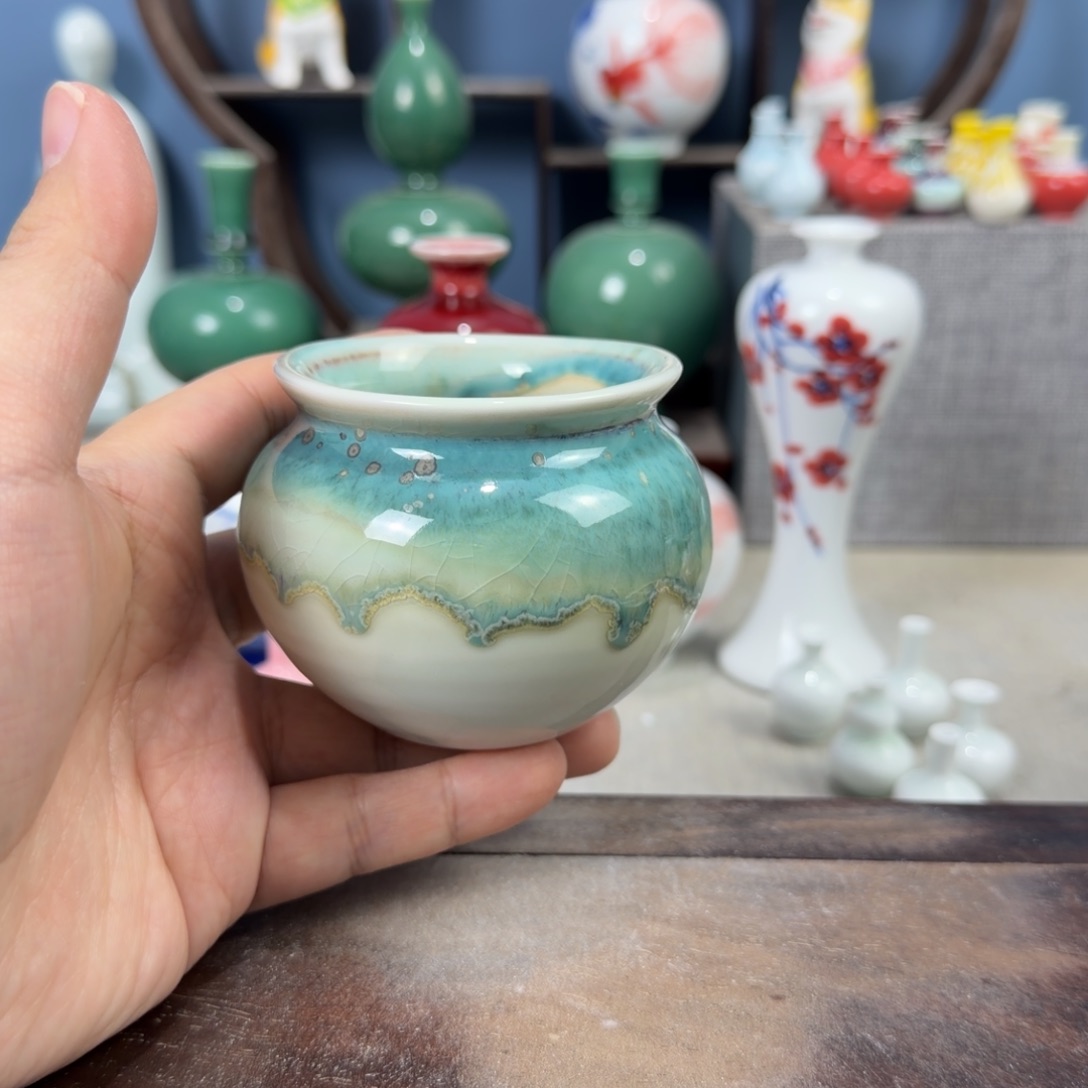 陶瓷手工小花器摆件