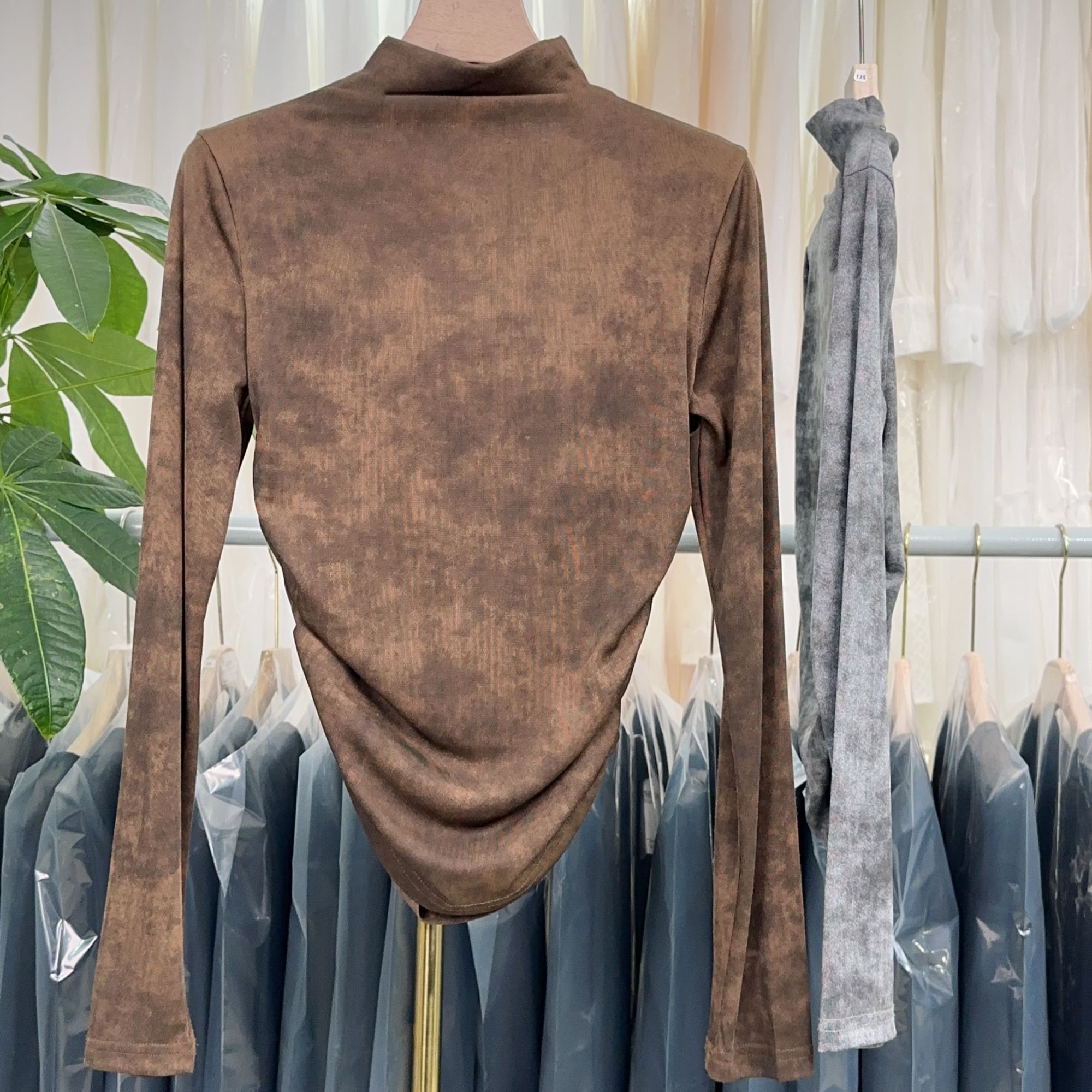 【RG2827】2025新款复古简约时尚气质百搭减龄修身显瘦新款小衫