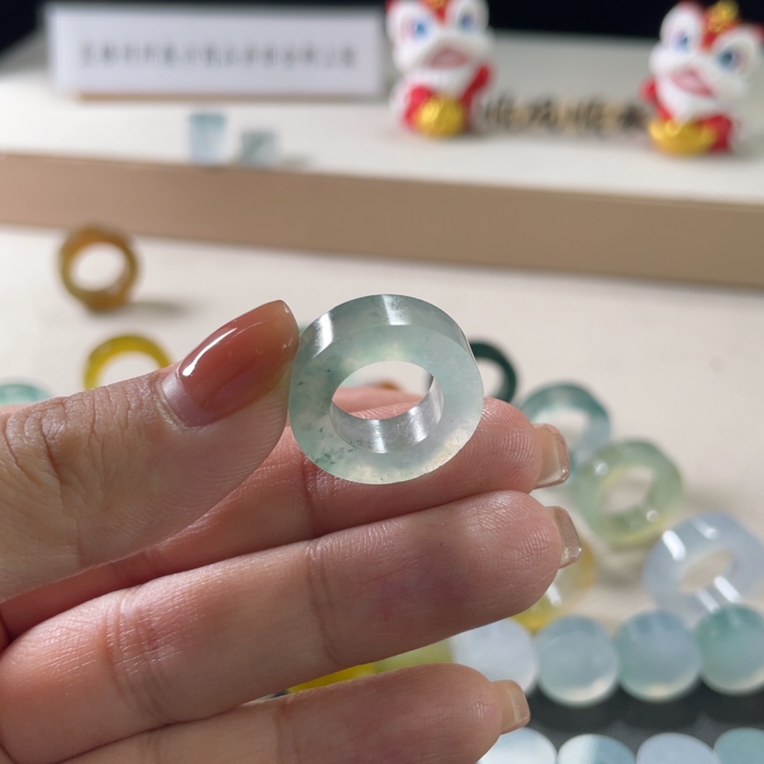 定制翡翠未镶嵌2圈到5圈 可做跑环