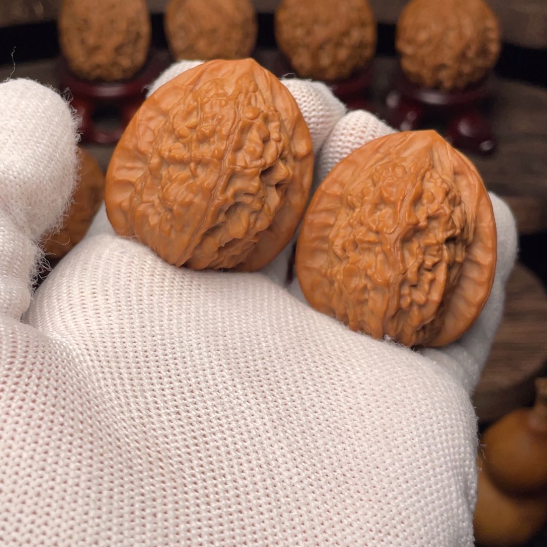 0***0把件文玩核桃秦岭野生山魄系列龙脊35