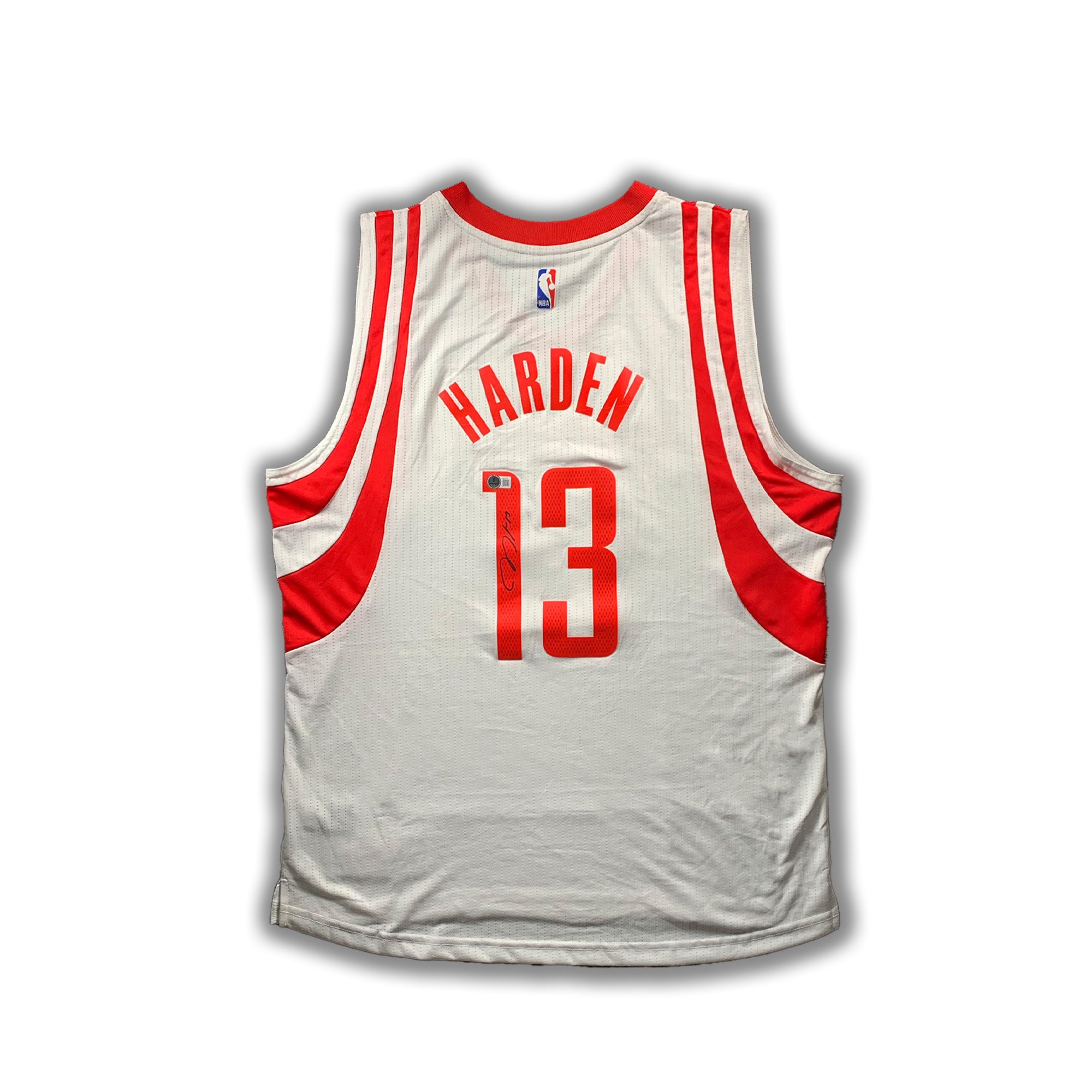 哈登亲签火箭元年白红sw球衣装裱二选一【铭人堂亲签球衣直播专属