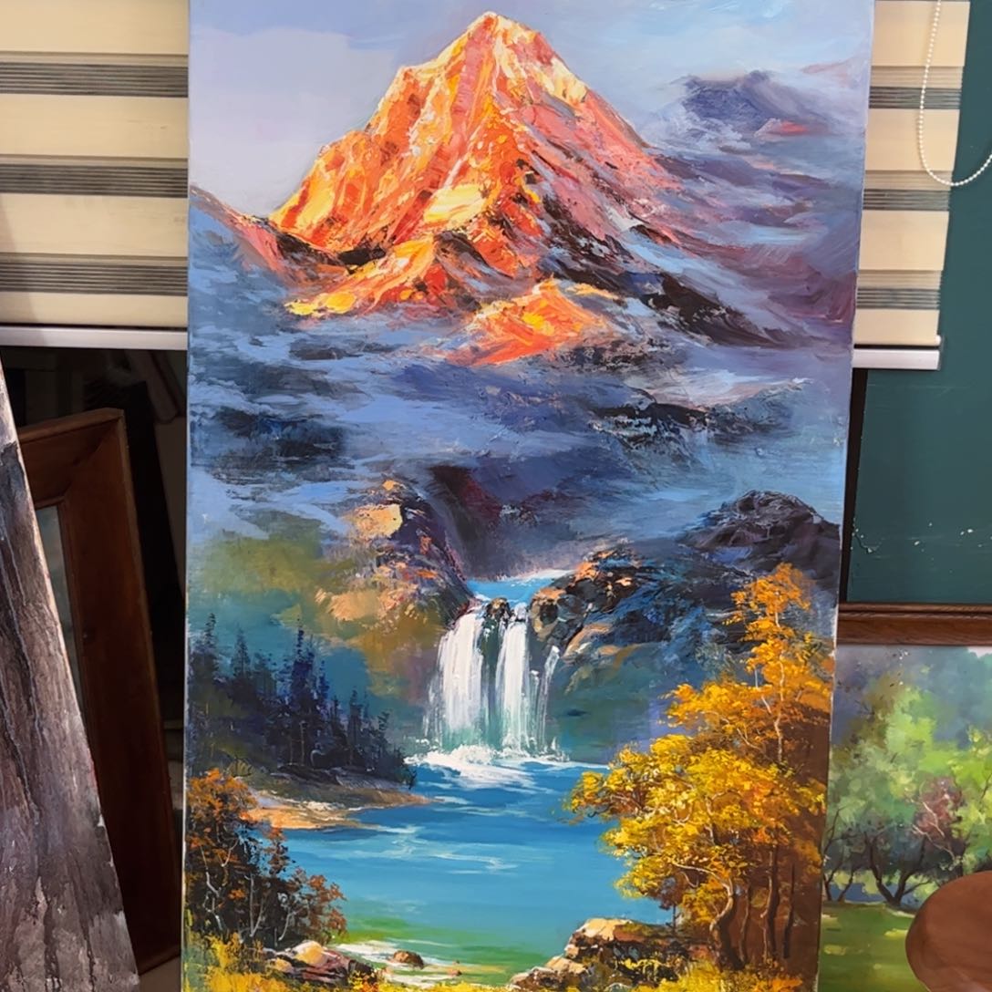 油画凯****宋金山手绘油画80*160