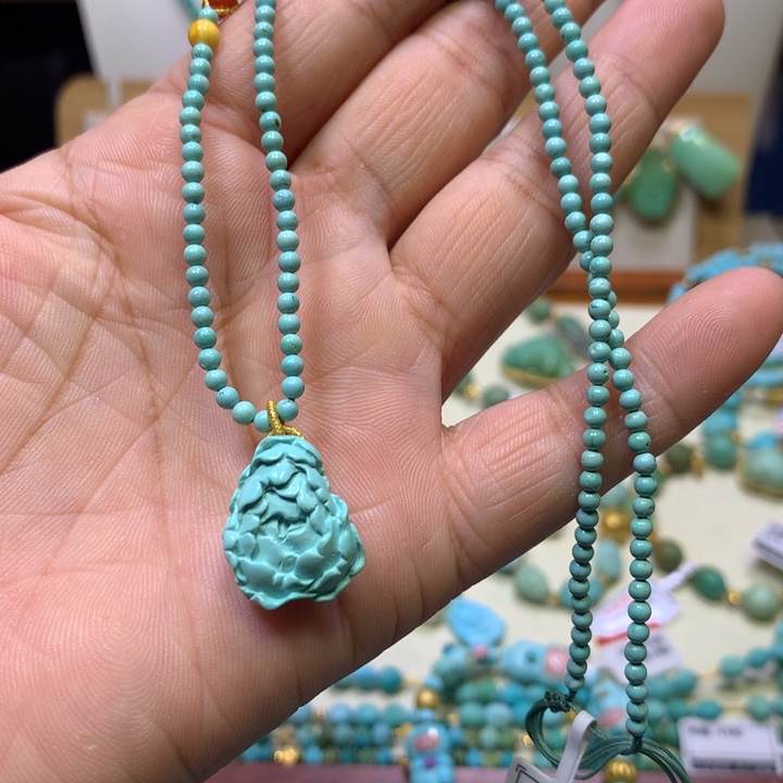 绿松石未镶嵌锁骨