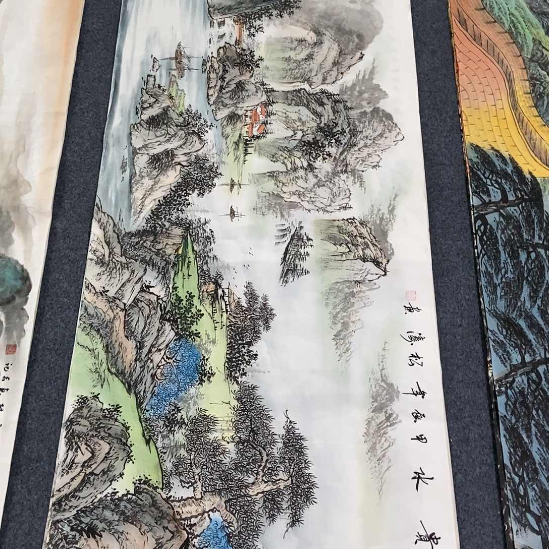 国画小六尺山水一副