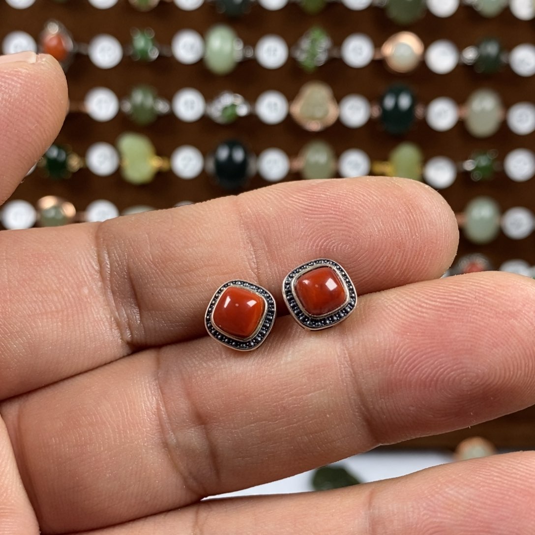 南红玛瑙戒指银S925镶嵌风****久