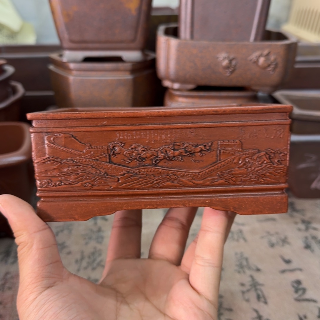 紫砂花盆79号宜兴紫砂正品13.5x9.5x4.5