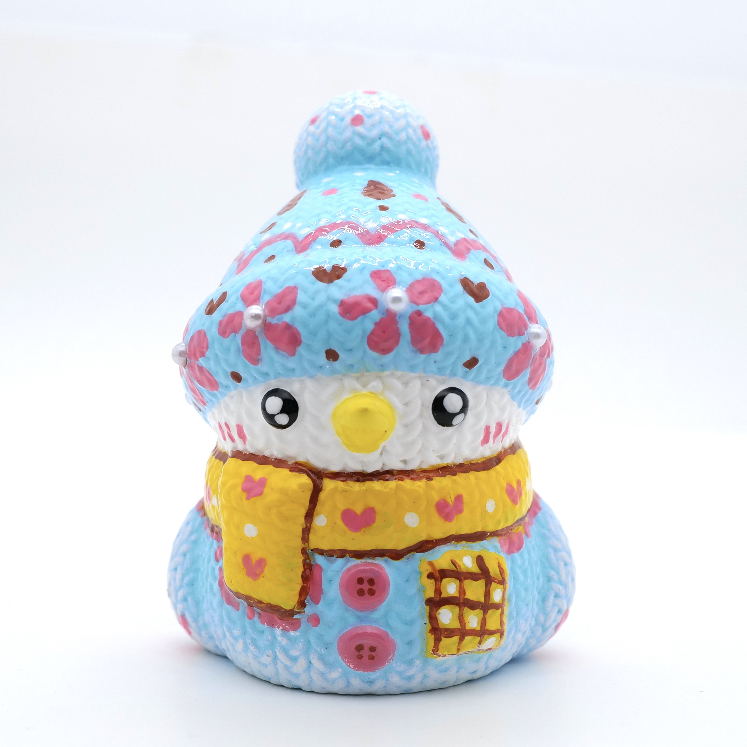 王甜心雪人娃娃 手工制作上色 石膏娃娃 仅一件