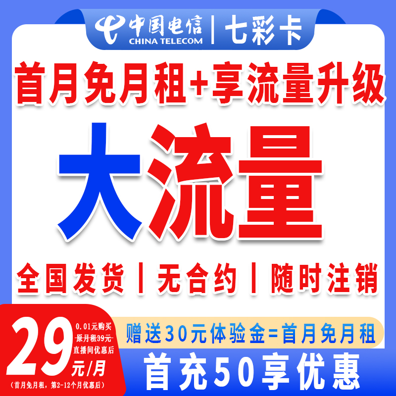 电信流量卡不限速流量卡电信星卡电信卡不限速流量卡电信流量M-3B