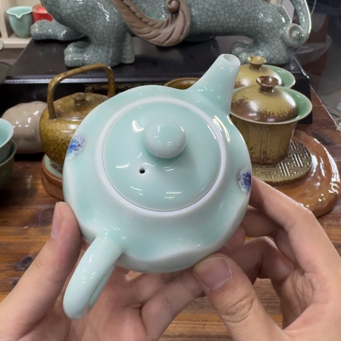 龙泉青瓷茶具微瑕6802