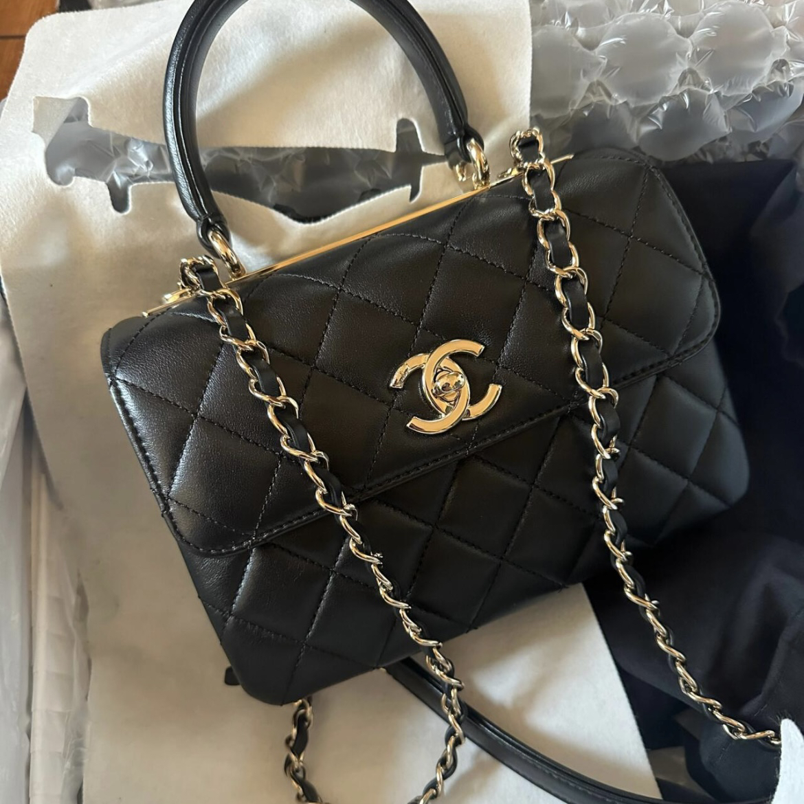 95新 Chanel/香奈儿 多多奢品/香奈儿trendy cc斜挎包/98新包展