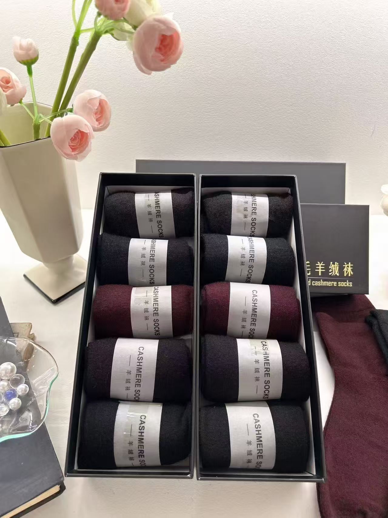 8865 超细 精纺80羊毛男款袜子礼盒装