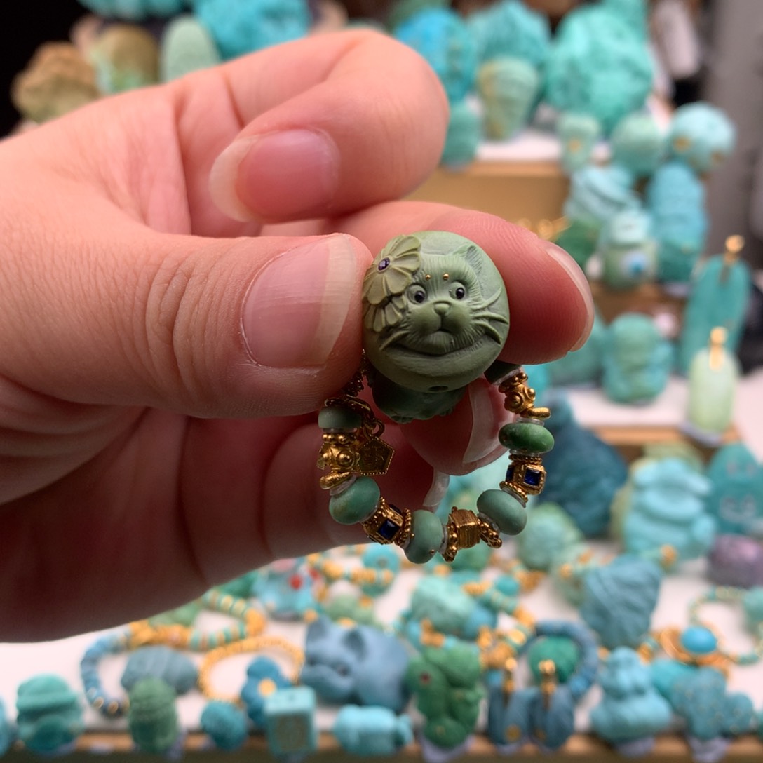 绿松石颈饰18K金镶嵌M****