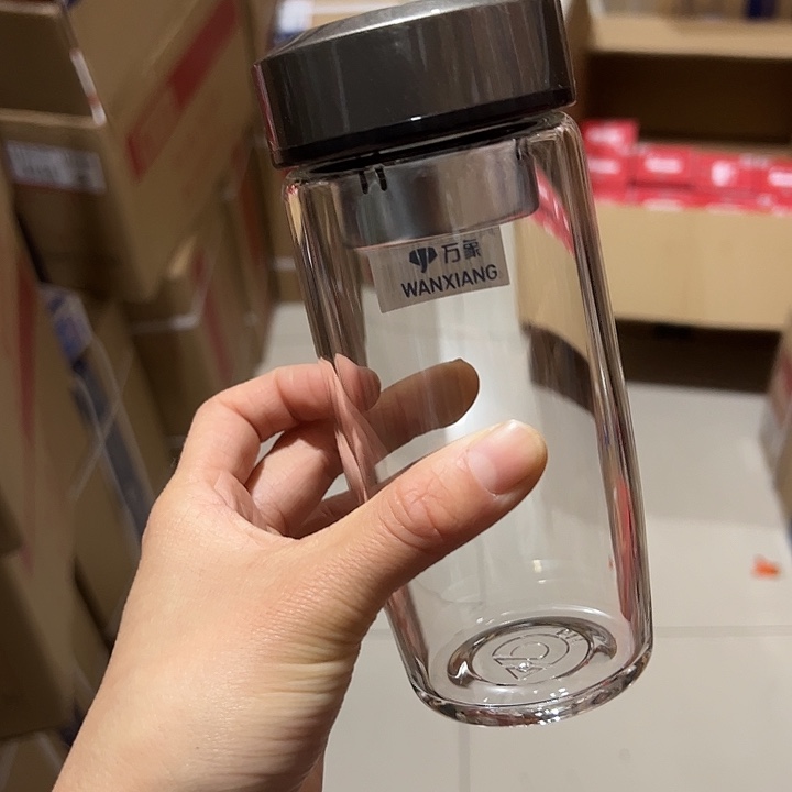 万象时空知了u405单层烫手玻璃杯➕杯套