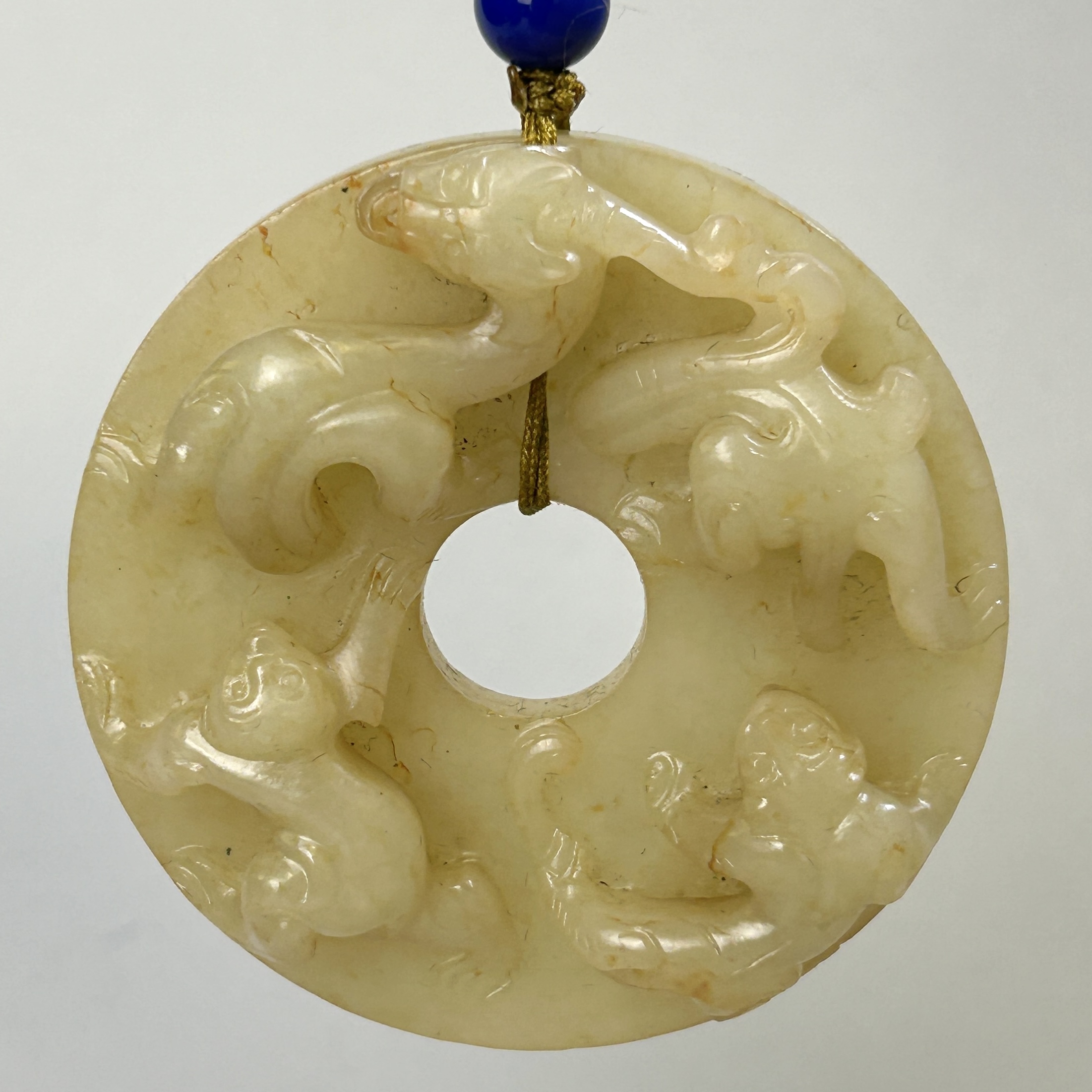 明代新疆和田玉挂件螭龙佩5080