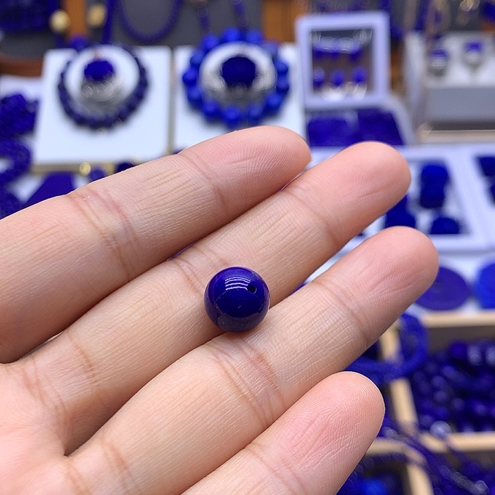 青金石配饰单珠未镶嵌玉*