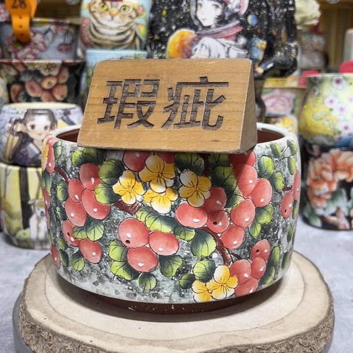 景德镇红陶精品手绘陶瓷