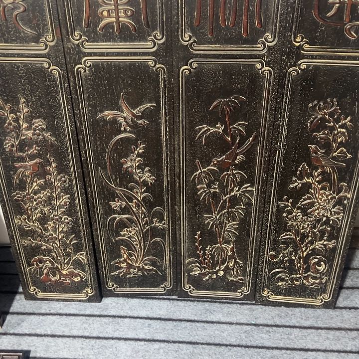 木莲*芯非州紫檀木雕牌匾挂匾