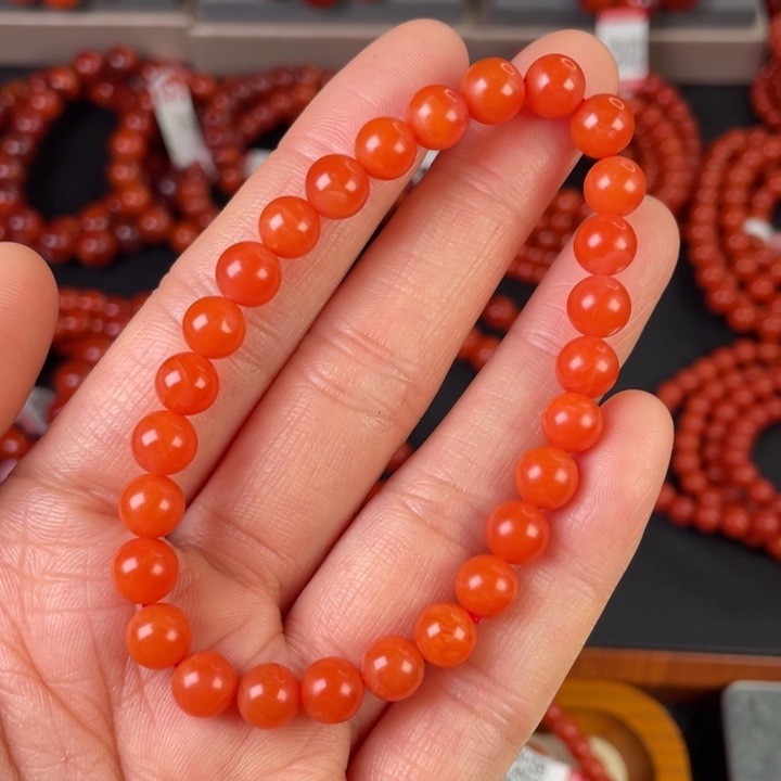 南红玛瑙手链未镶嵌