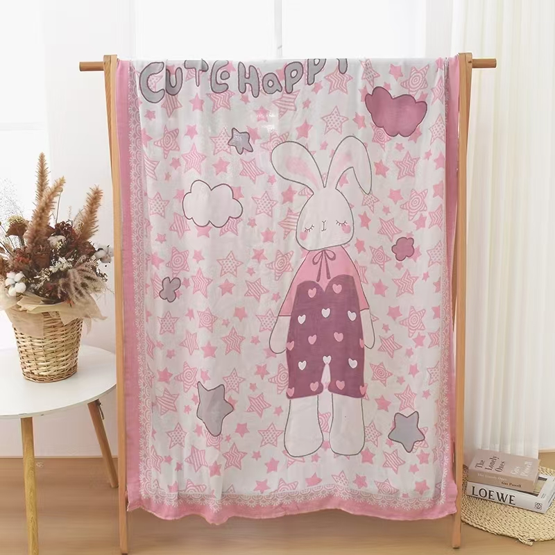 M【星辰兔】120*150cm竹纤维天丝冷感毯轻薄柔软亲肤可机洗