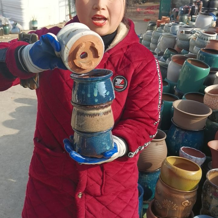 红陶口11高9瑕疵颜色随机四