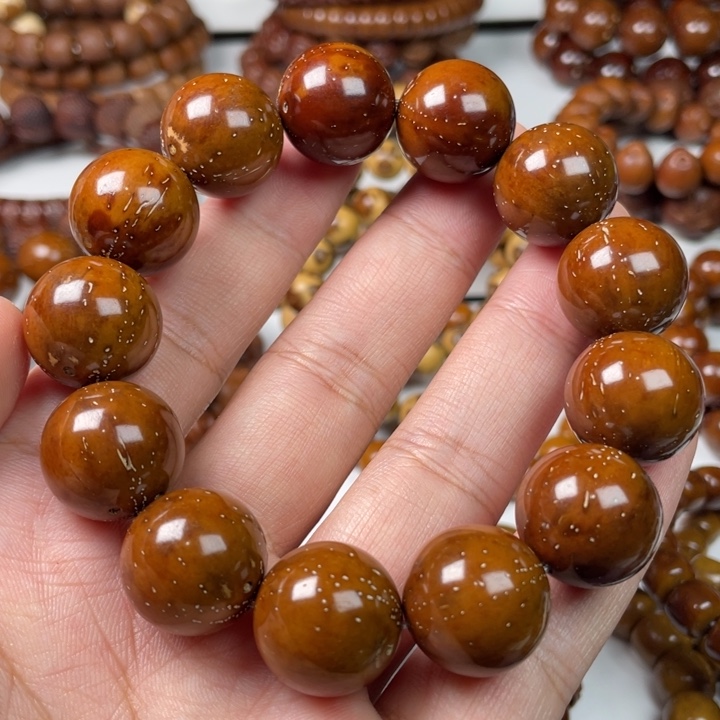 紫金鼠手串18尺寸练手款（小白斑）油性大