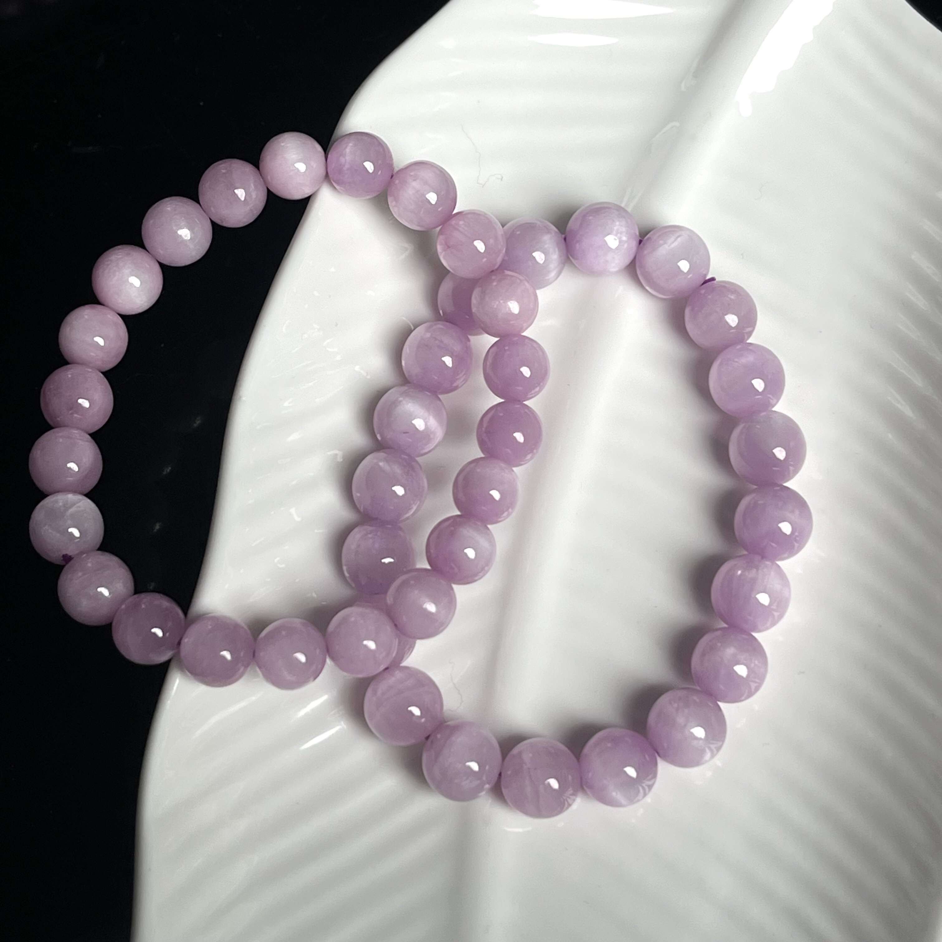 猫眼紫锂辉手串H3003多样性发其一